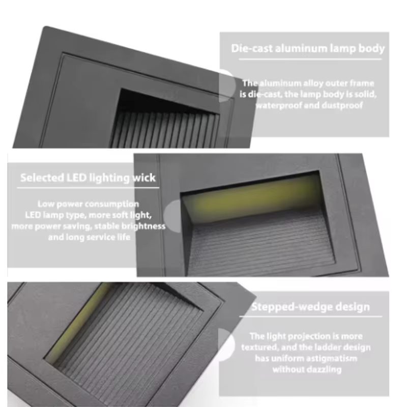 LED階段ライト壁ランプ3W IP65 LEDステップライト - Outdoor Lighting On Stairs のレビューと価格