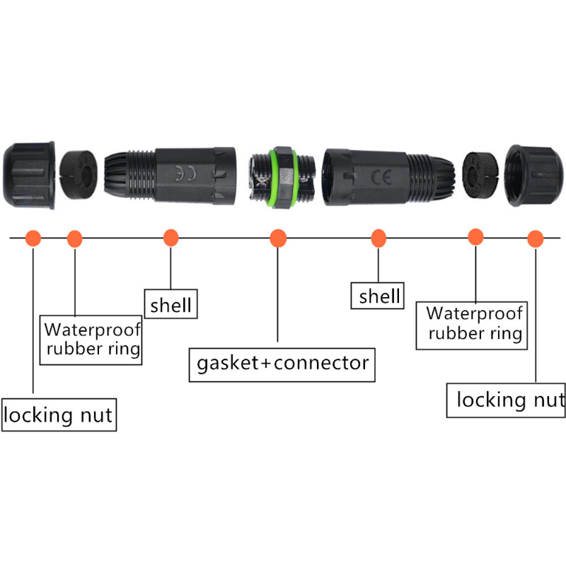 M16 防水ケーブルコネクタ IP68 屋外 2 3 4 ピ - Outdoor Lighting Wire Connectors のレビューと価格