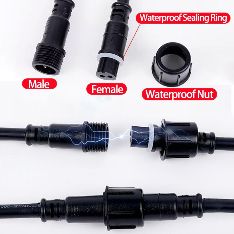 防水ワイヤーコネクタセット 2/3/4/5/6ピン プラグソ - Outdoor Lighting Wire Connectors のレビューと価格