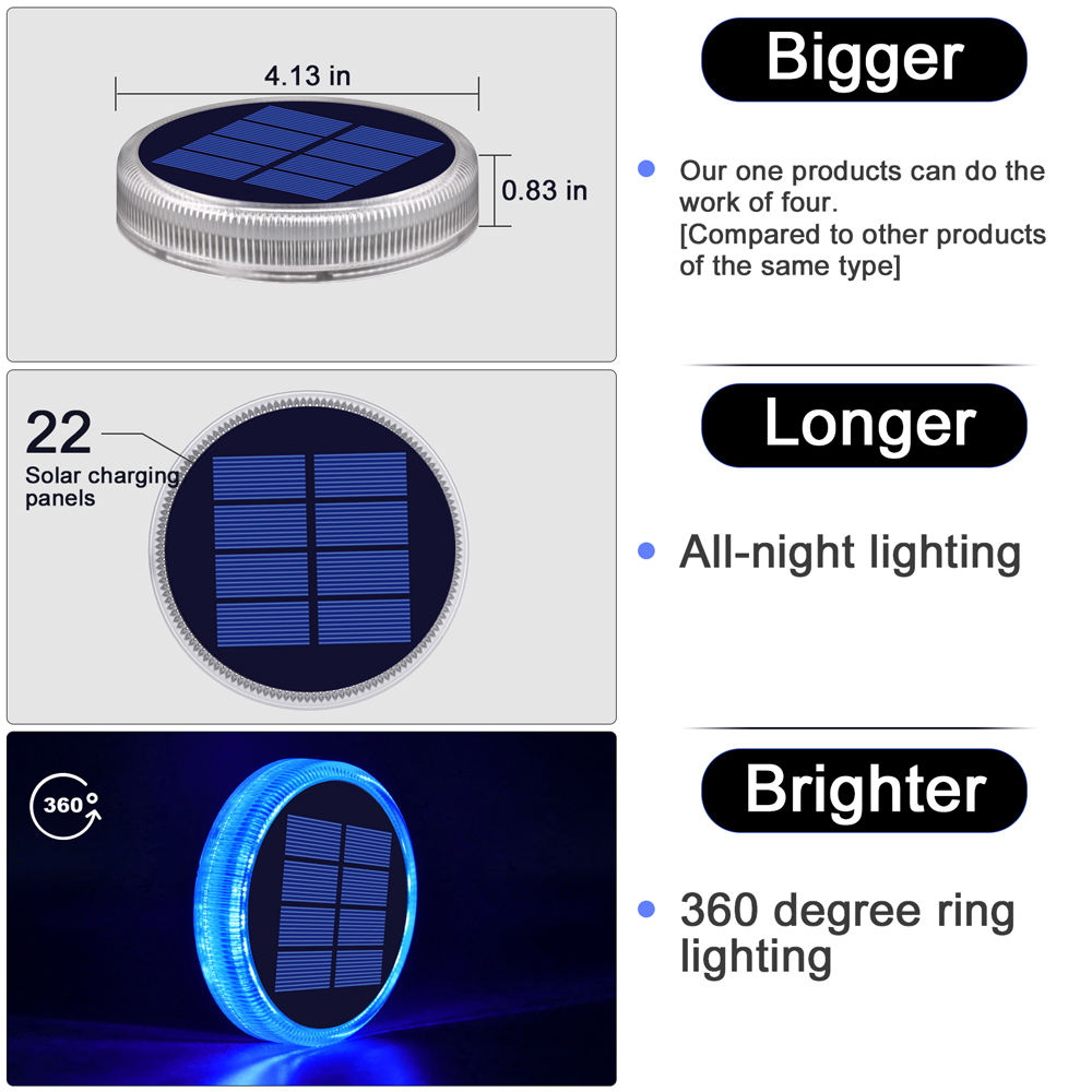屋外ソーラーデッキライト防水LEDドック照明IP68自動オン - Outdoor Lighting On Stairs のレビューと価格