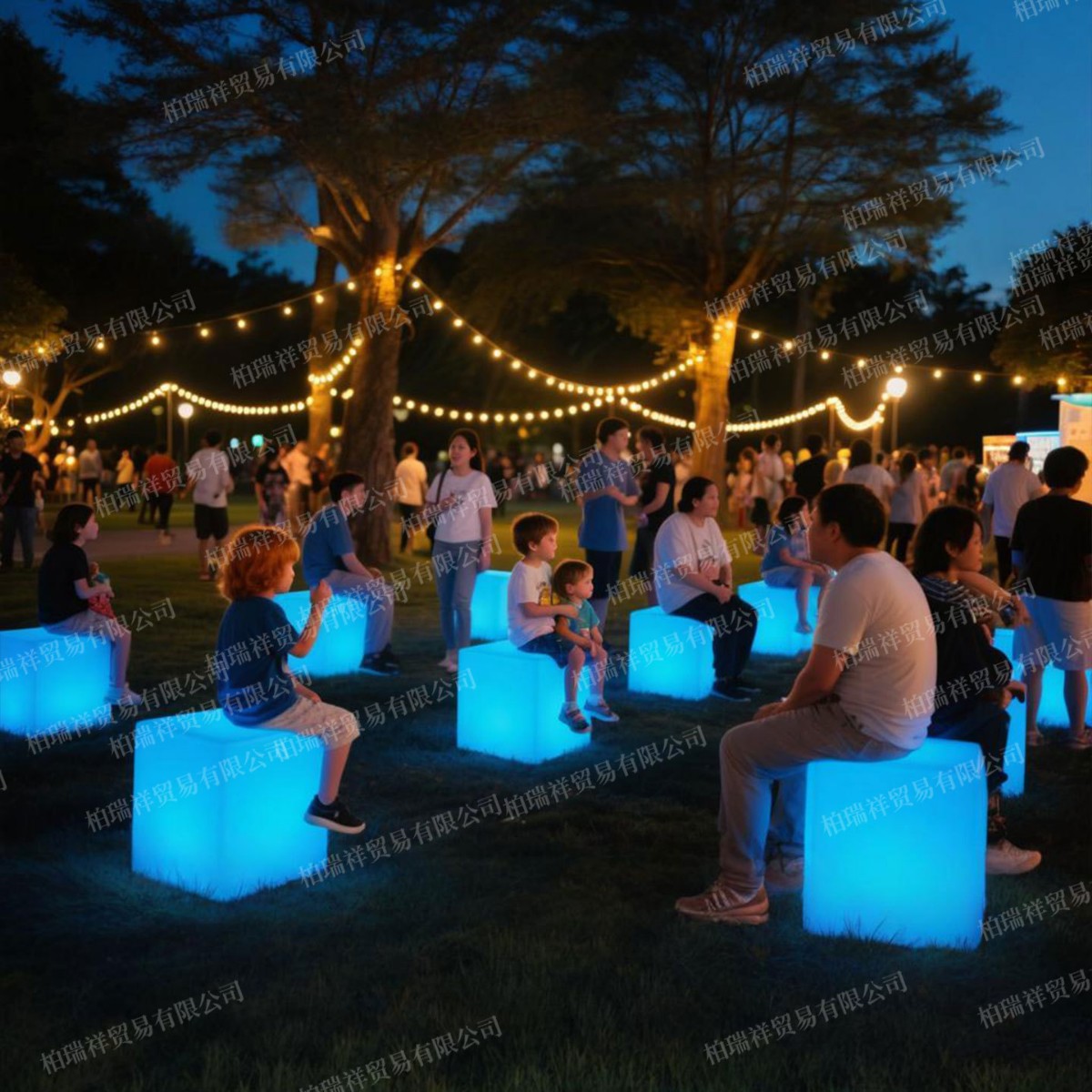発光キューブ屋外公園芝生ライト景観ライトスクエアスツールバー - Outdoor Lighting And Landscape のレビューと価格