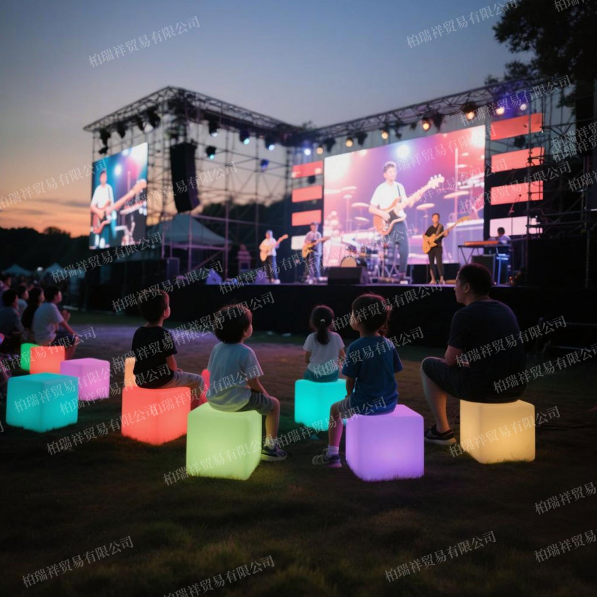 発光キューブ屋外公園芝生ライト景観ライトスクエアスツールバー - Outdoor Lighting And Landscape のレビューと価格