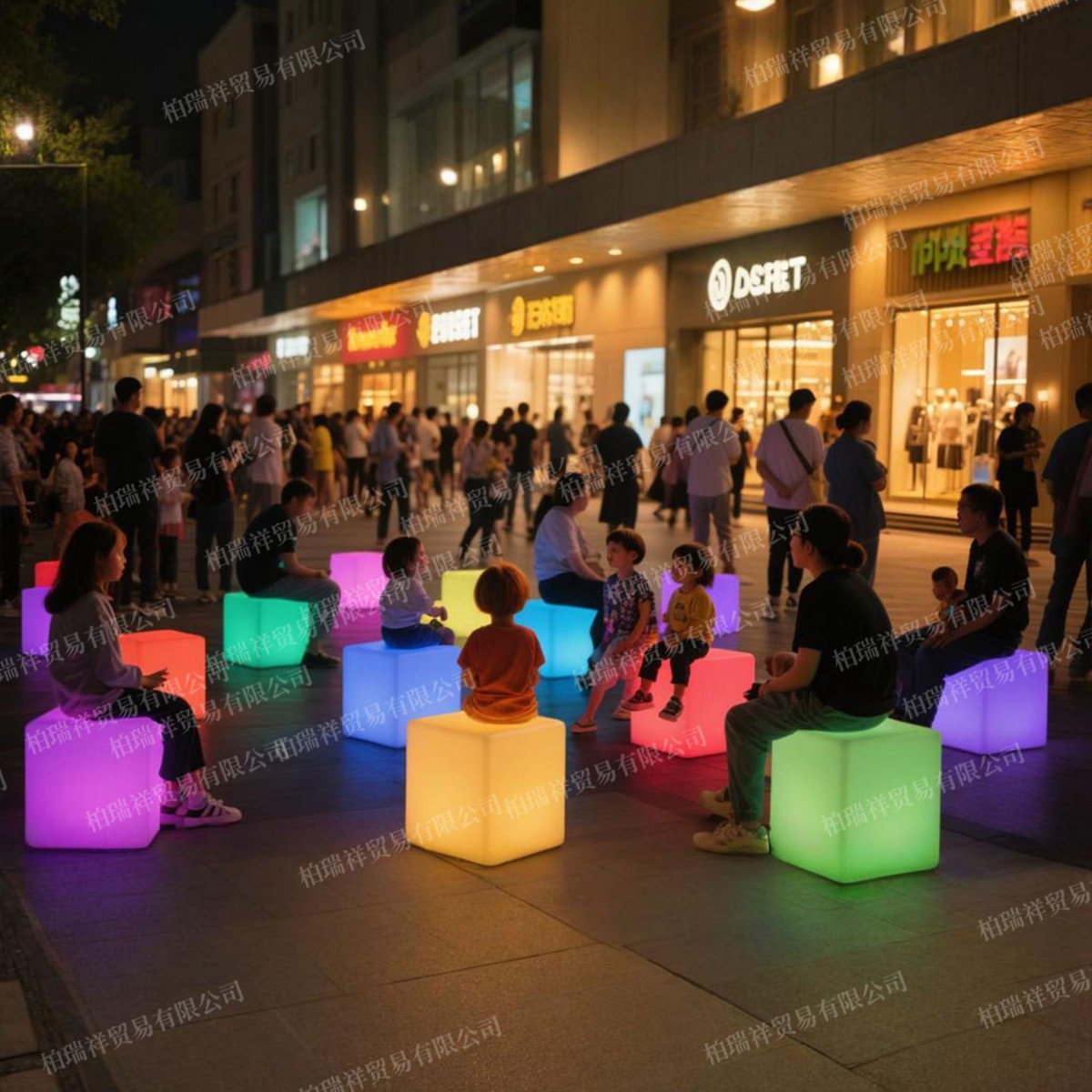 発光キューブ屋外公園芝生ライト景観ライトスクエアスツールバー - Outdoor Lighting And Landscape のレビューと価格