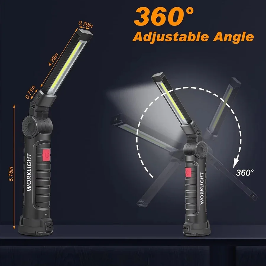 新しいポータブル COB LED 懐中電灯 USB C 充電 - Hanging Outdoor Lighting のレビューと価格