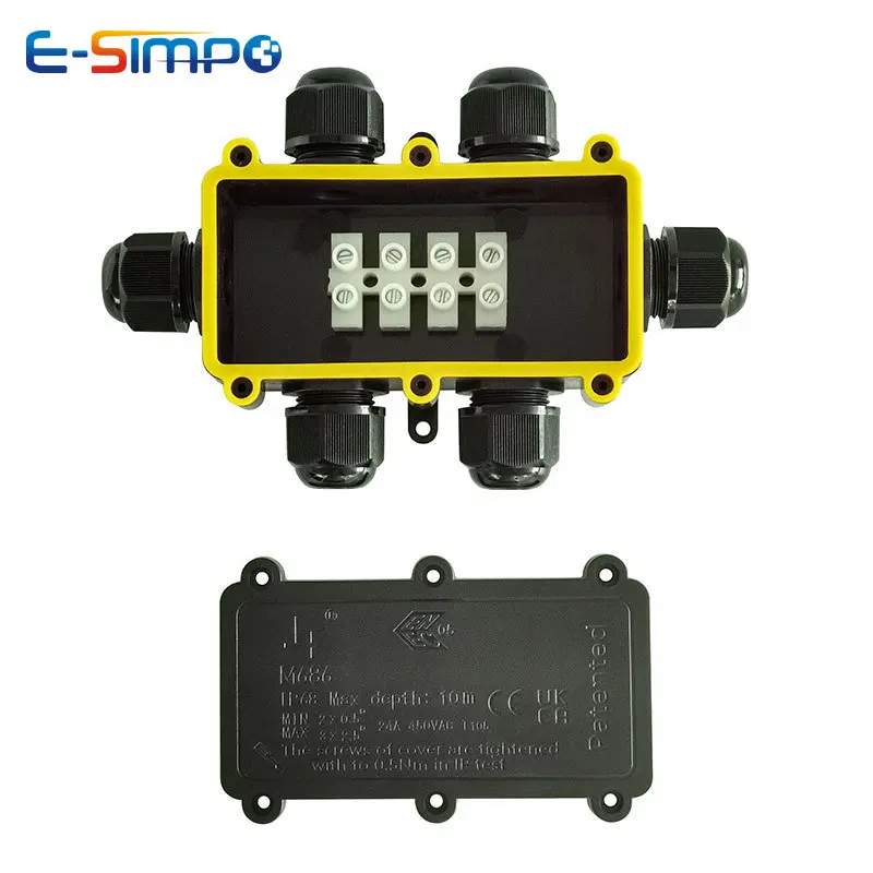 6Way 1IN5Out IP68水中電源コードジャンクショ - Outdoor Lighting Wire Connectors のレビューと価格