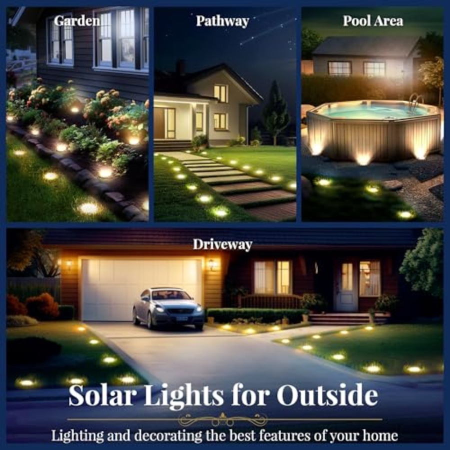 ソーラーグラウンドライト ソーラーライト 屋外防水 8 LE - Outdoor Lighting And Landscape のレビューと価格