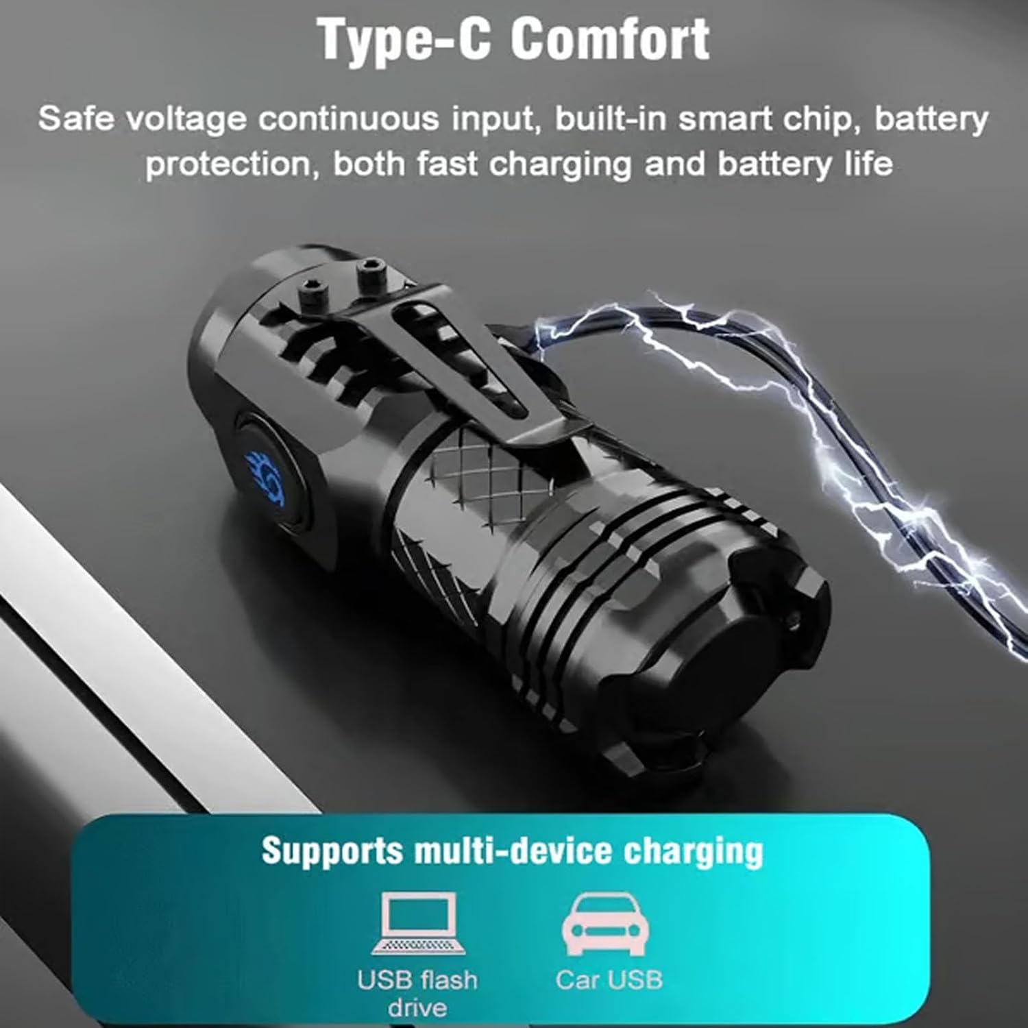 高強力戦術懐中電灯 3LED ミニキーホルダートーチ USB - Outdoor Lighting Panel のレビューと価格