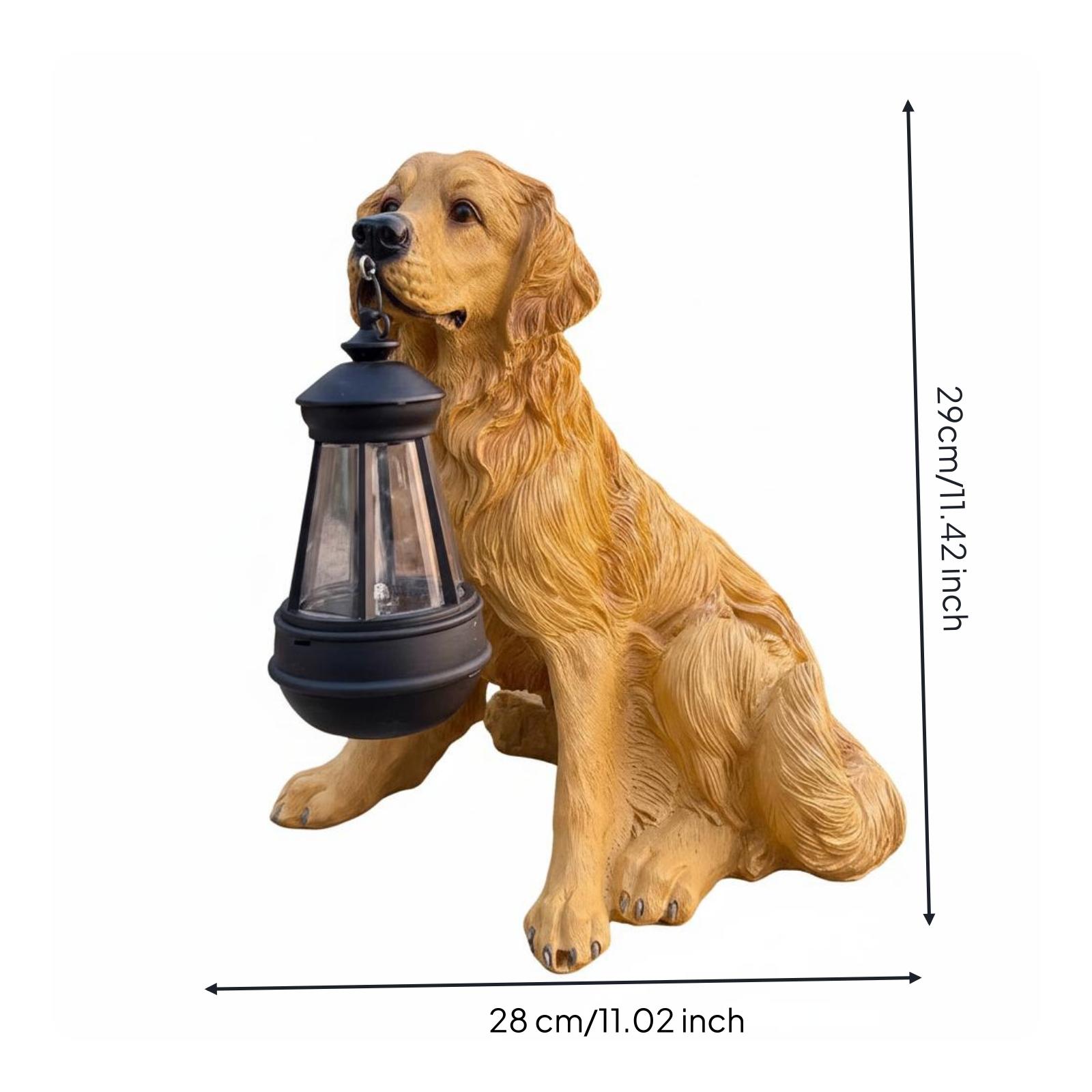 屋外装飾用ライト付き樹脂製犬の庭園彫刻、吊り下げランタン付き - Hanging Outdoor Lighting のレビューと価格
