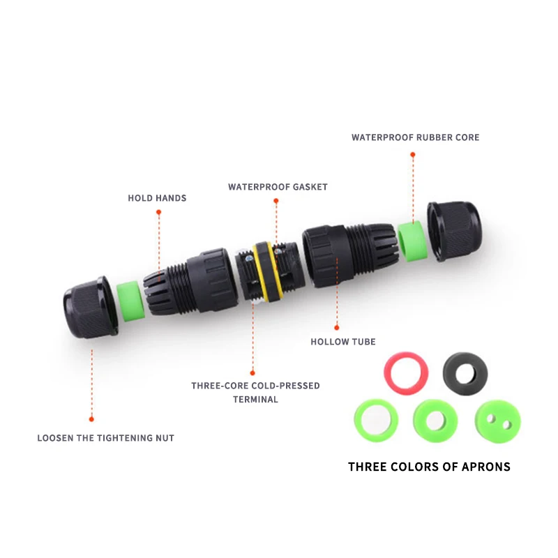 2ピン3ピンM16ケーブルコネクタM25S 1-2-3照明用 - Outdoor Lighting Wire Connectors のレビューと価格